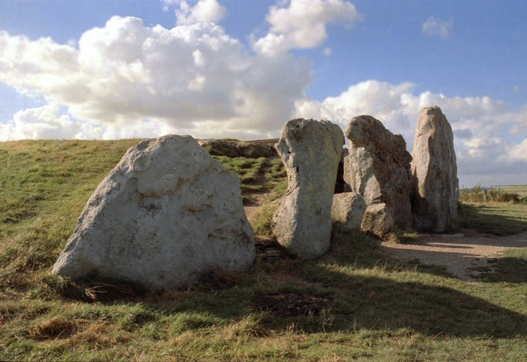 West Kennet Barrow - facade and blocking stones