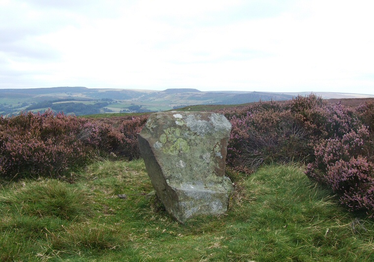 Wet Withens 'Chair Stone' with Higger Tor above on the horizon