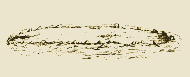 Drawing of Wet Withens by Sir Gardner Wilkinson 1860