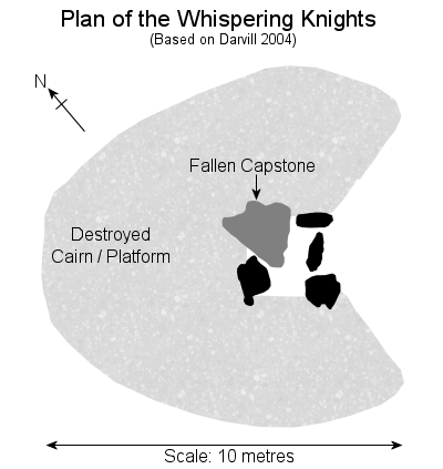 Plan of the Rollright Whispering Knights Burial Chamber
