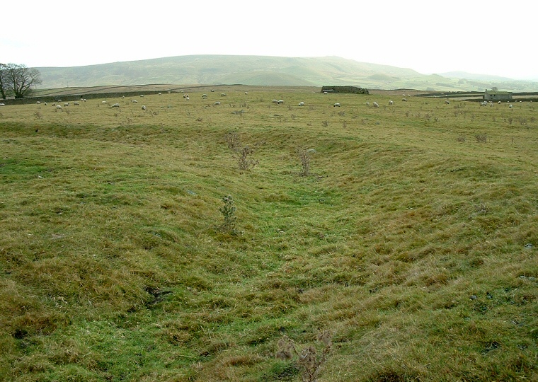 Yarnbury Henge - south and west bank and ditch