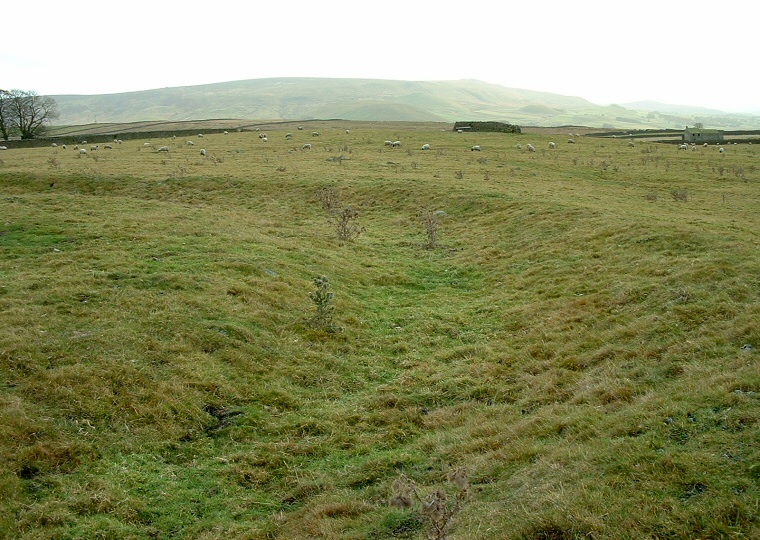 Yarnbury Henge - south and west bank and ditch
