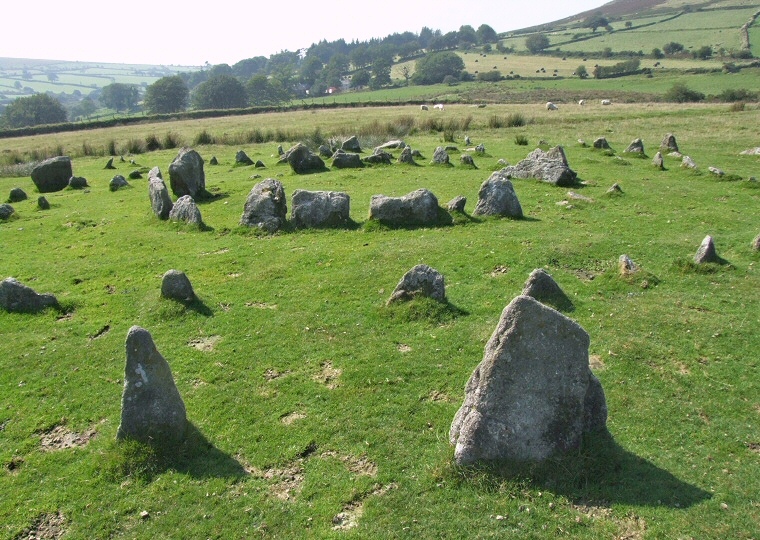 View looking west over the concentric circles of Yellowmead