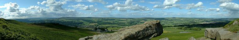 Pancake Rock Bronze Age Carved Rock. Ilkley, West Yorkshire